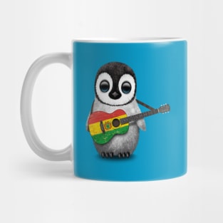 Baby Penguin Playing Bolivian Flag Guitar Mug